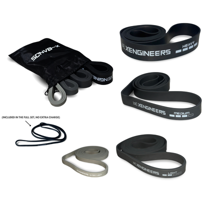 X-BANDS Full Latex Resistance Bands Set (5 Levels)