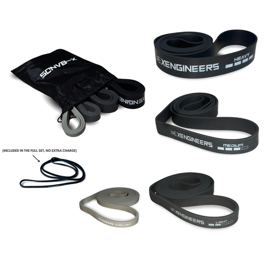 X-BANDS Full Latex Resistance Bands Set (5 Levels)