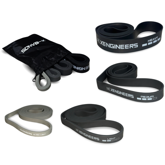 X-BANDS Full Latex Resistance Bands Set (4 Levels)